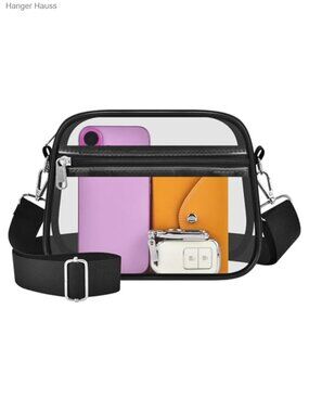 Oraben Clear Stadium Approved Satchel Bag Adjustable Crossbody PVC Handbag